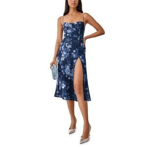 Reformation Floral Juliette Midi Dress in Lottie Size 8